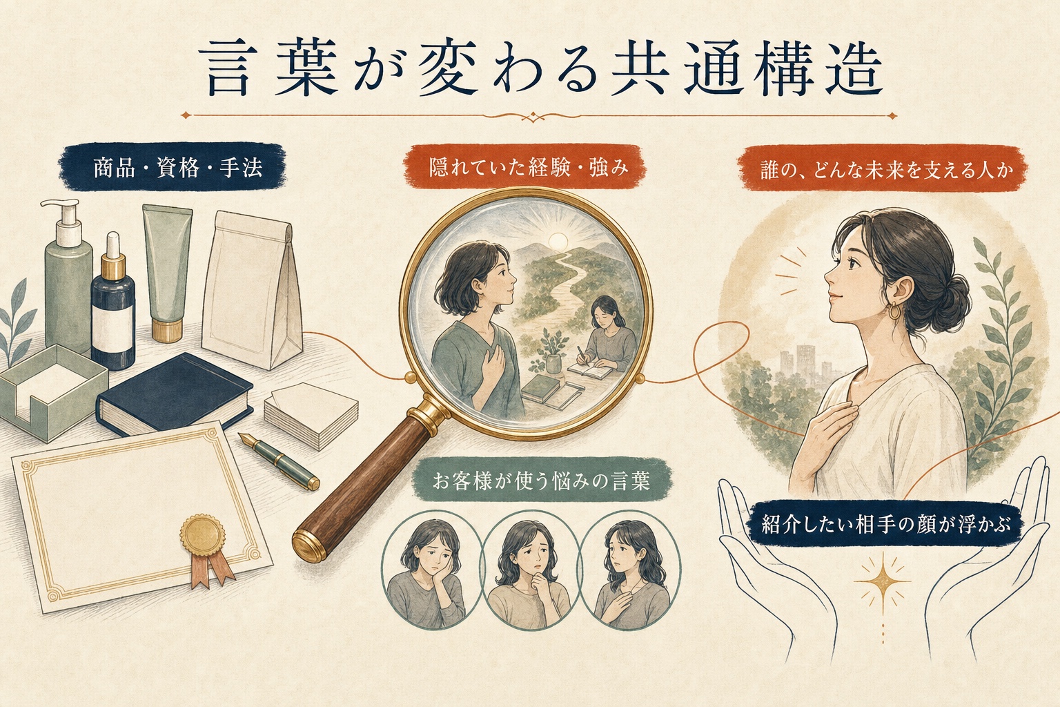 相談前、見つかったA、Bへの翻訳、実践、変化という事例の読み方